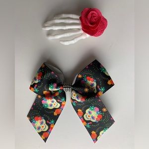 Dia de Muertos Hair Accessories Day of the Dead Catrina Skull Festive Bow Clips
